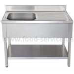 Стол-мойка слева Berg 1200х600х850 с полкой